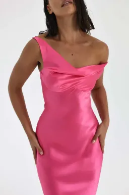 Natalie Rolt Monika Gown in Neon Pink Size 8 for rent on The Volte - image 2