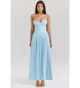 House of CB Marcella Maxi Dress Ocean Blue Size 8 for rent on The Volte - image 1