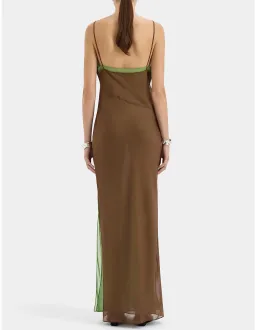 Sir The Label Danica Layered Midi Dress Brown Size 3 AU for rent on The Volte - image 4