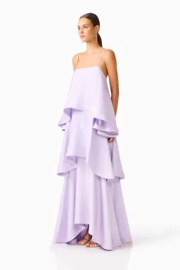 Elliatt Tilly Tiered Maxi Dress size XL / 14 purple  for rent on The Volte - image 3