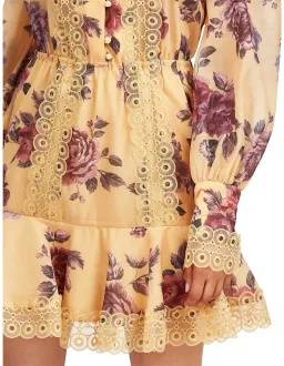 Keepsake the Label Atomic Long Sleeve Mini Dress Butterscotch Garden Floral Size 10 for rent on The Volte - image 2