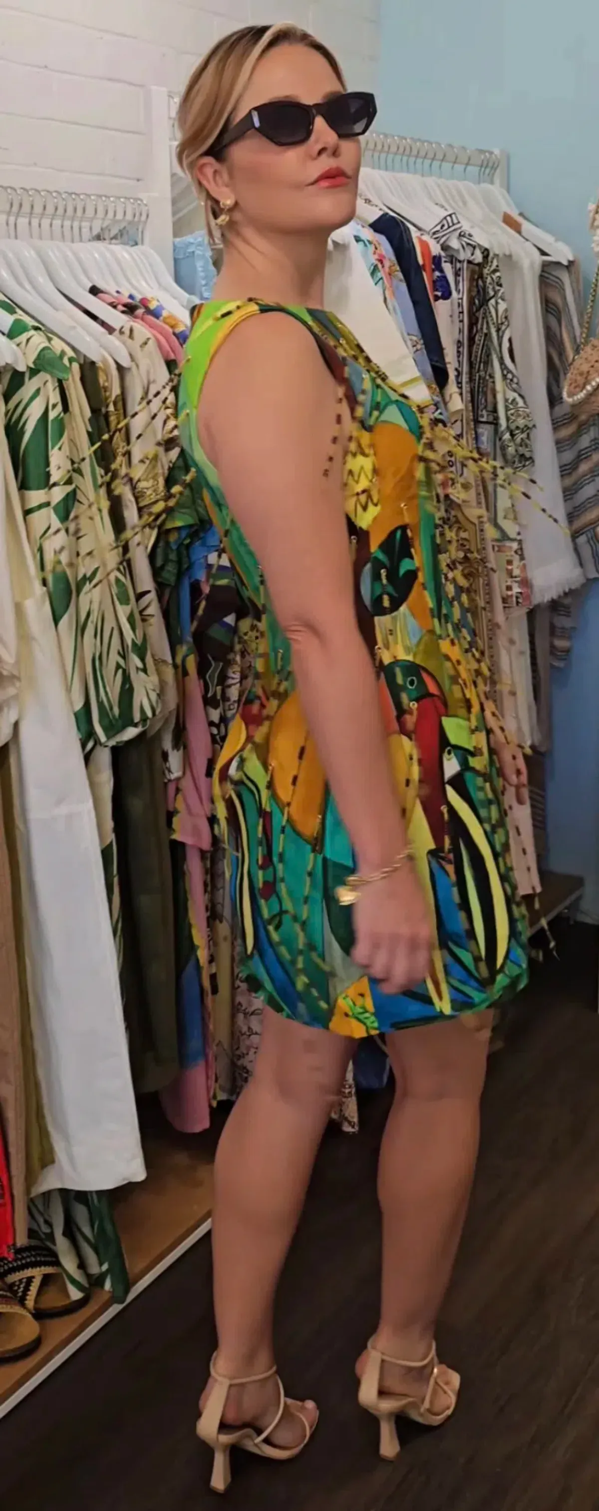 ALEMAIS MOKSHINI BEADED FRINGE MINI DRESS SIZE 10 - Image 2