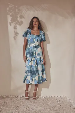 Rebecca Vallance Mallorca Midi Dress Size 8 for rent on The Volte - image 1