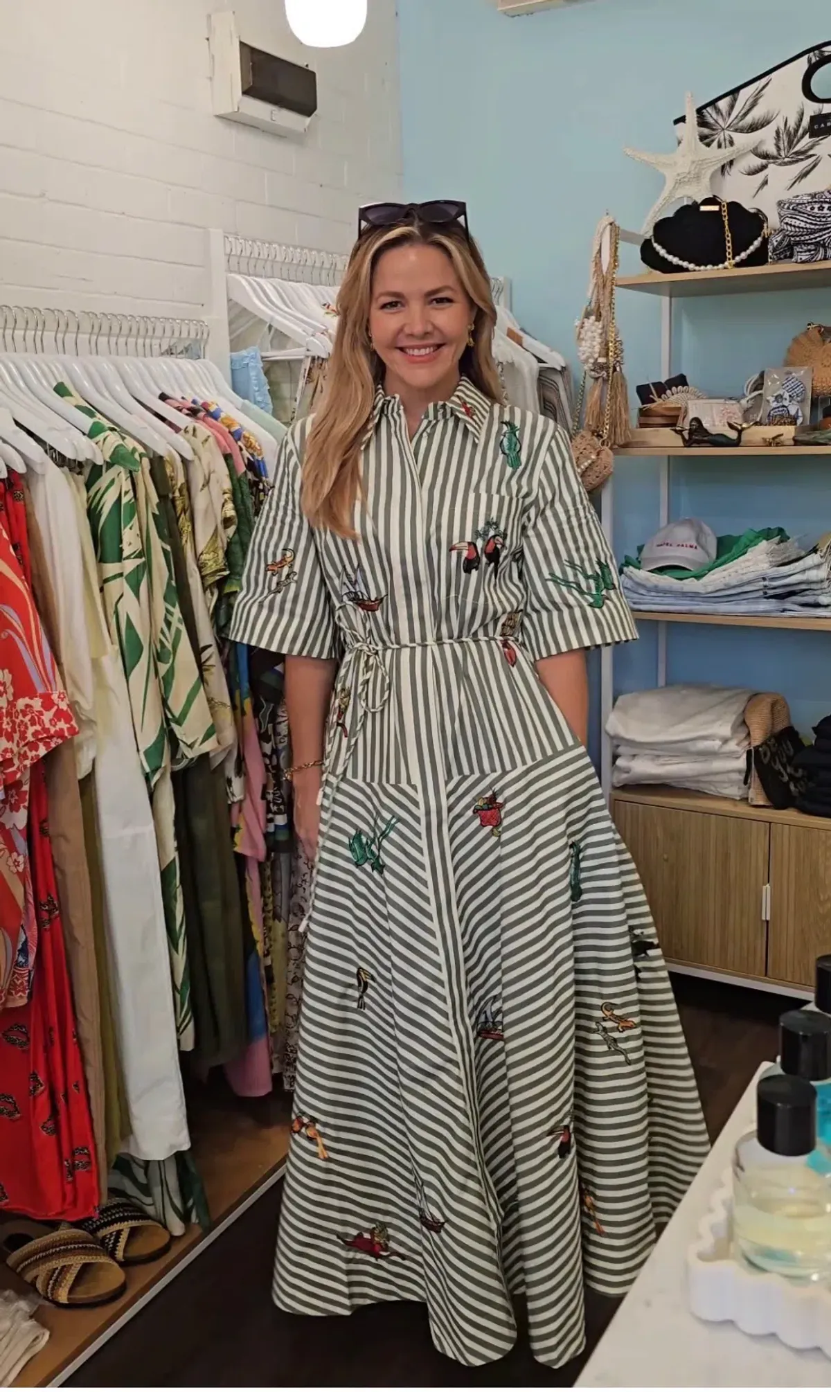 ALEMAIS BISOU EMBROIDERED SHIRTDRESS SIZE 10 - Image 1