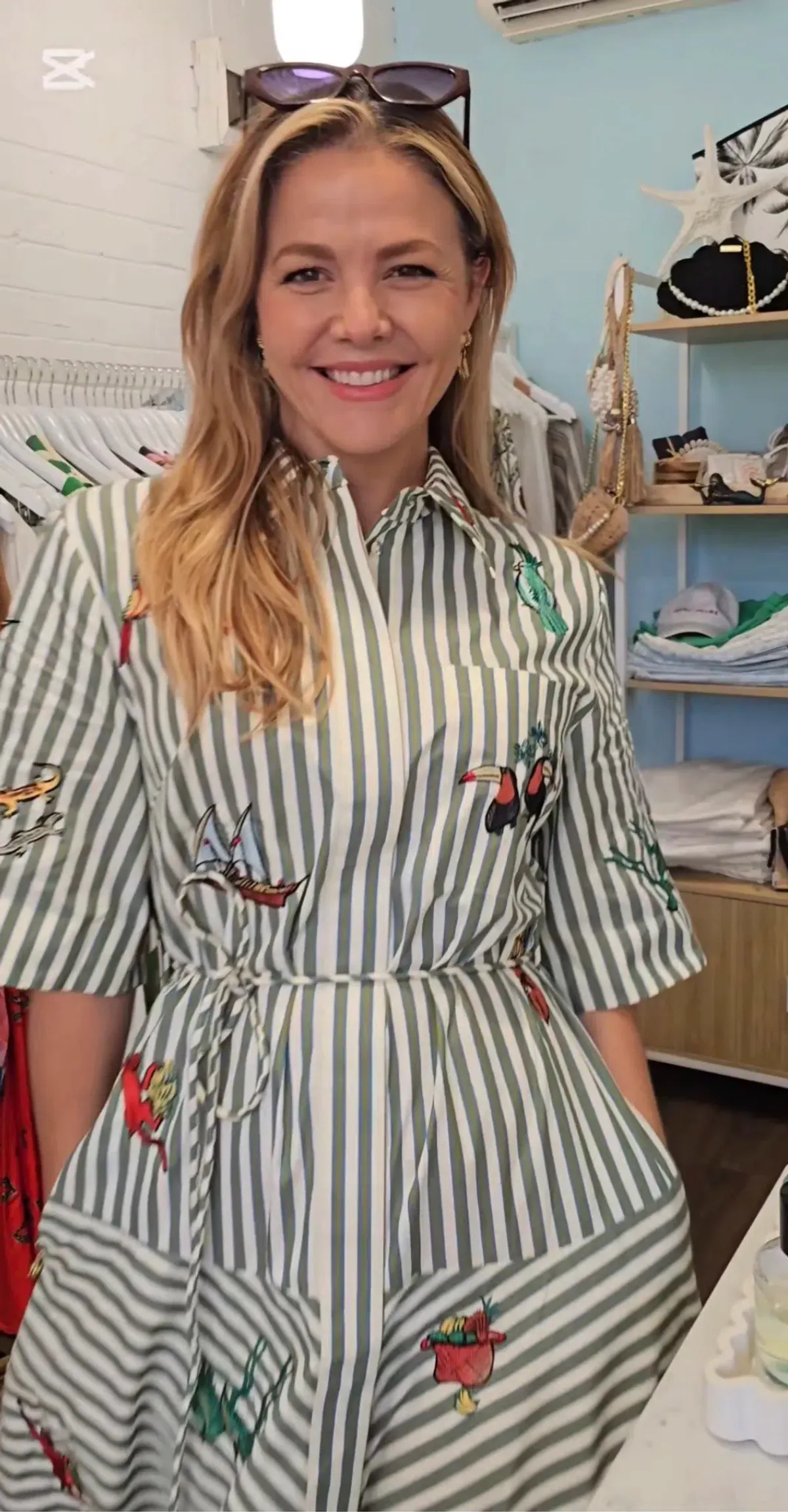 ALEMAIS BISOU EMBROIDERED SHIRTDRESS SIZE 10 - Image 2