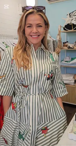 ALEMAIS BISOU EMBROIDERED SHIRTDRESS SIZE 10 for rent on The Volte - image 2