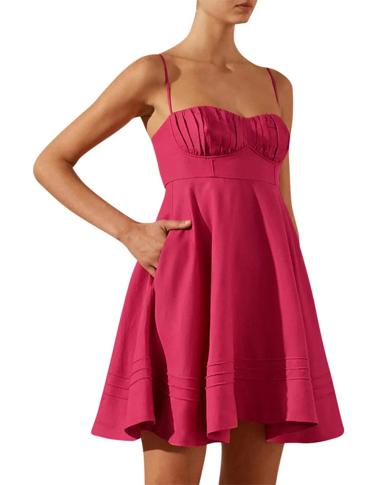 Shona Joy Joanine Corded Circle Mini Dress Size 10 - Image 4