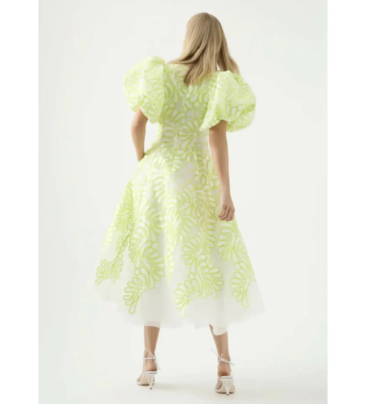 Aje Botanical Applique Midi Dress Print Size 14 - Image 5