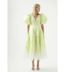 Aje Botanical Applique Midi Dress Print Size 14 for rent on The Volte - image 4