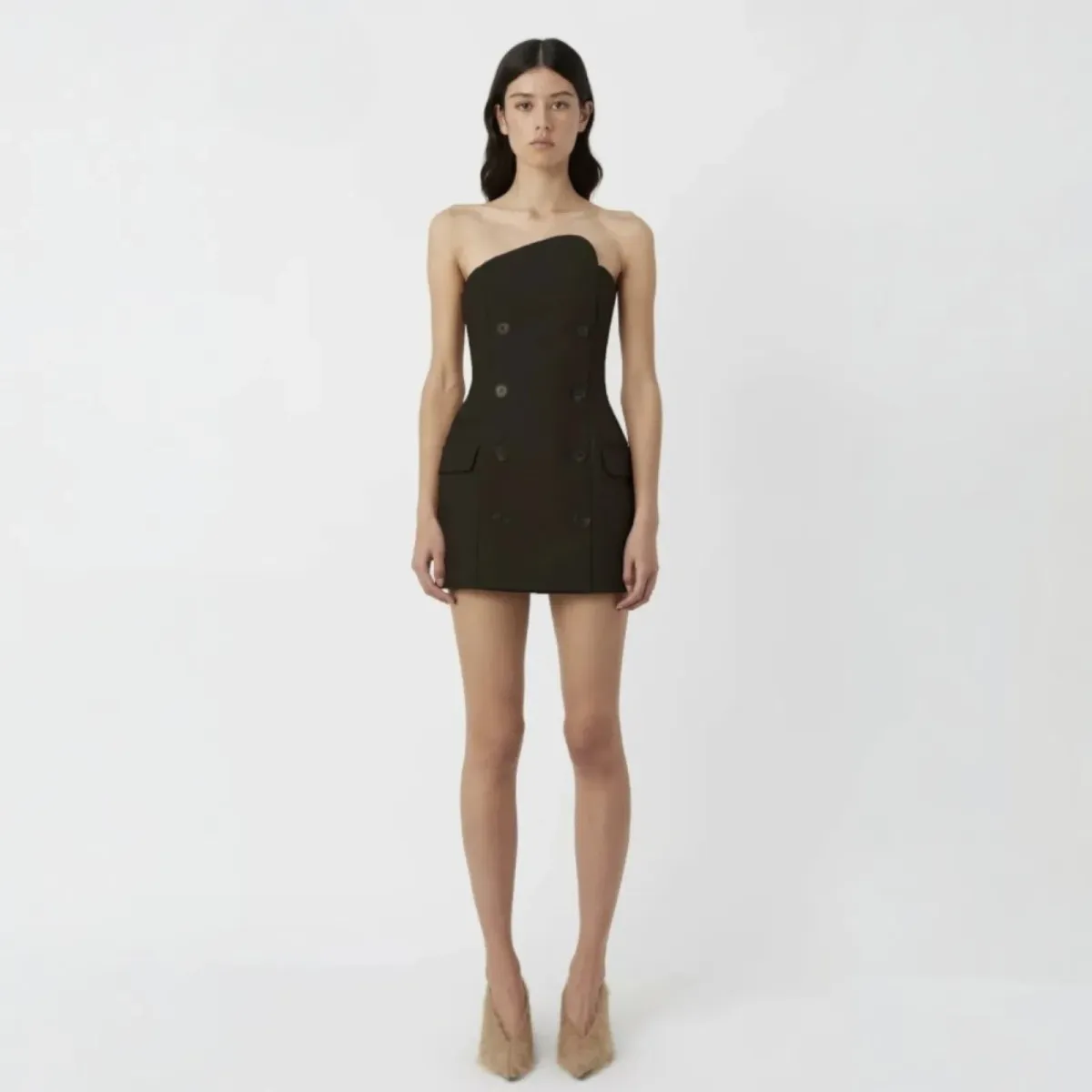 Camilla and Marc Izola Tailored Mini Dress in Black Size 10 - Image 2