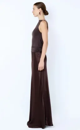 Bec and Bridge Mirabelle Cowl Neck Maxi Dress in Dark Chocolate Size 12 for rent on The Volte - image 3
