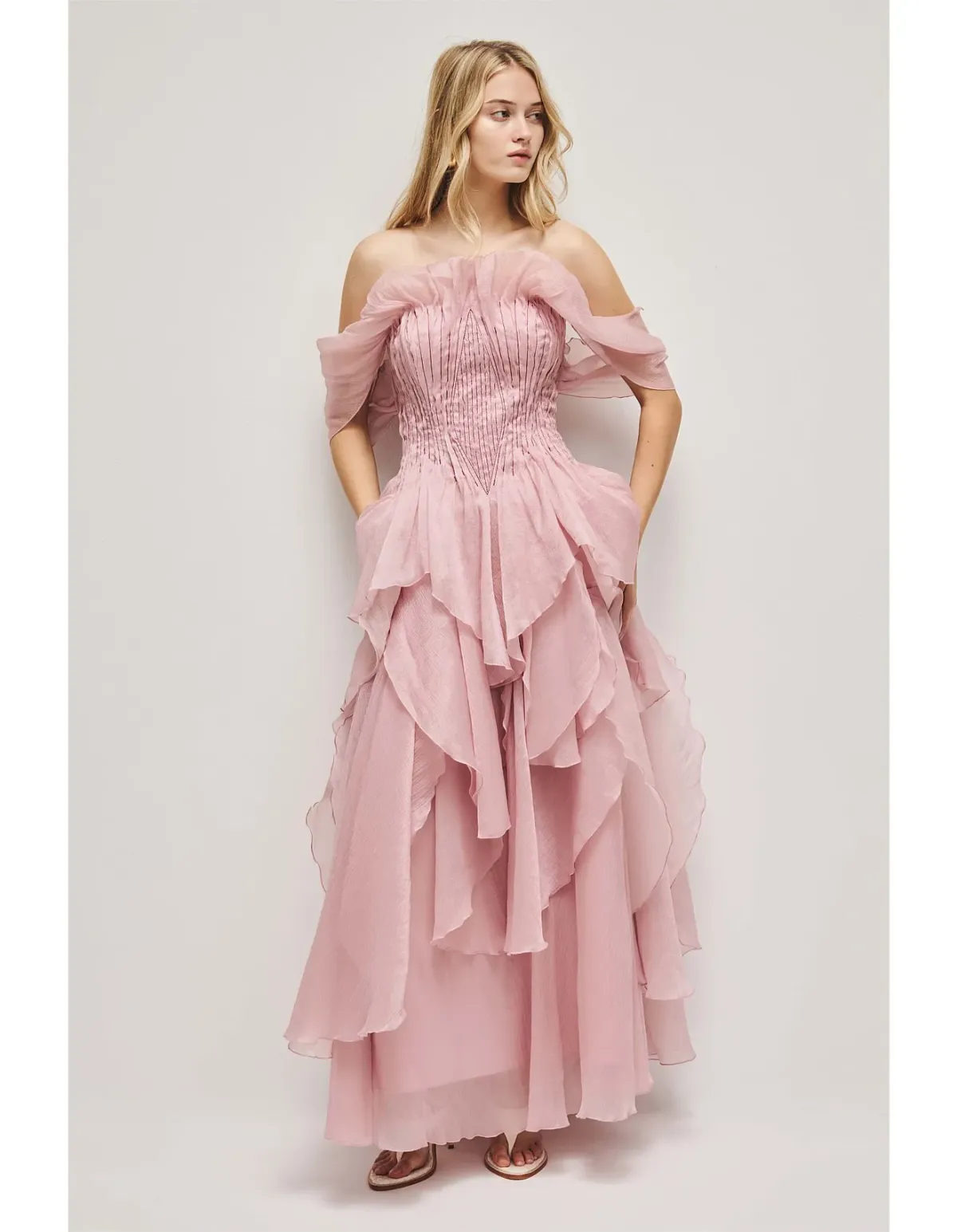 Aje Nisha Gown Pink Size 12 - Image 1