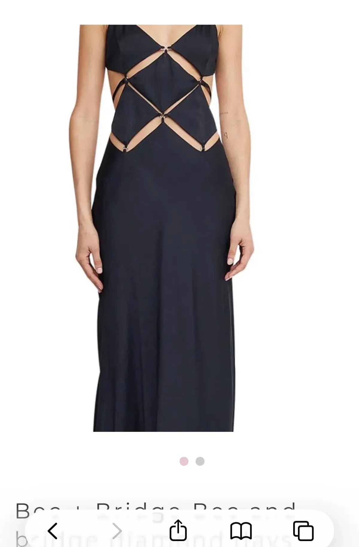 Diamond days strapless cut out maxi dress - Image 1