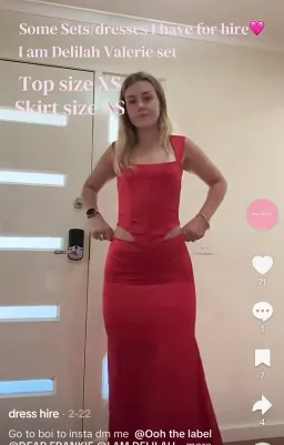 Valerie corset top and maxi skirt  for rent on The Volte - image 1