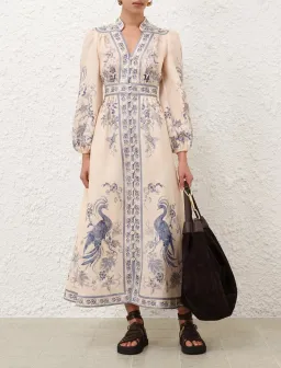 Zimmerman Lucky Plunge Midi Dress Size 0 / AU 8 for rent on The Volte - image 2