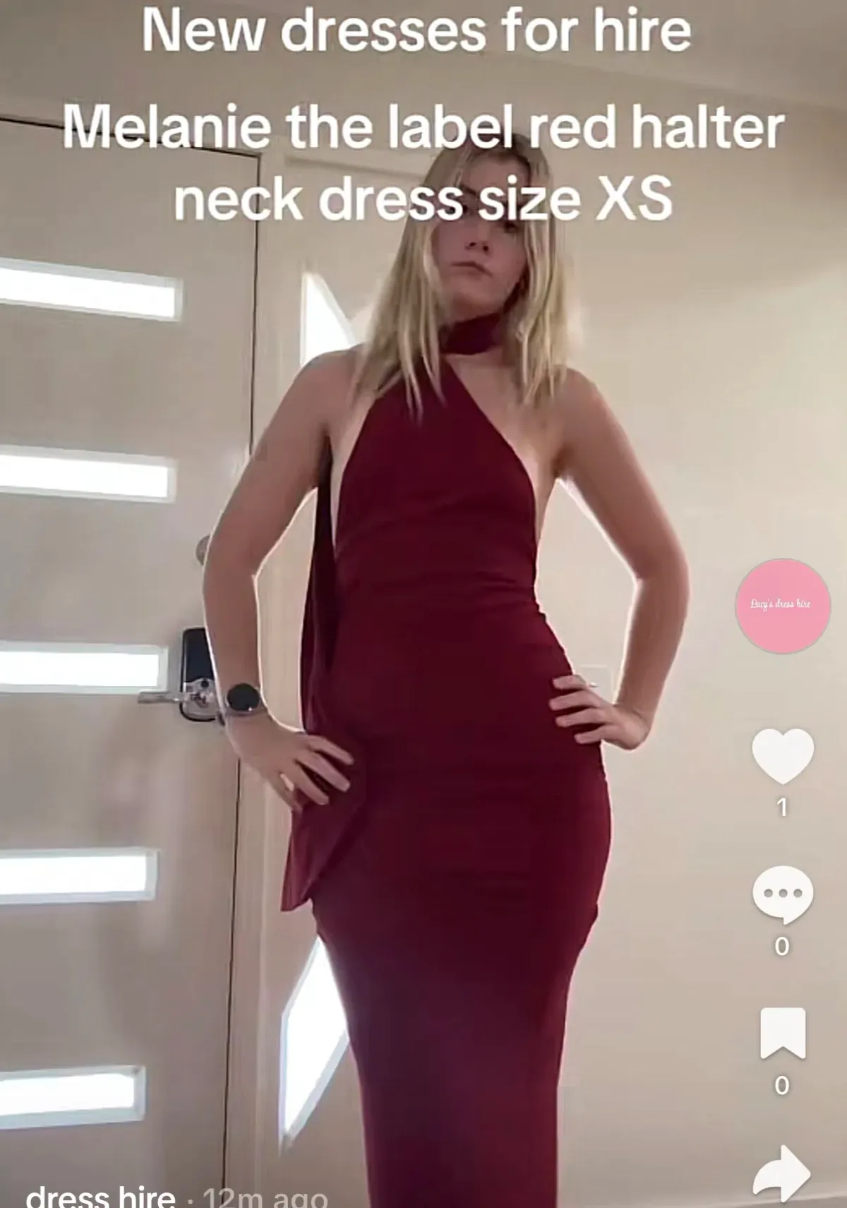 Leonie halter dress colour wine  - Image 4