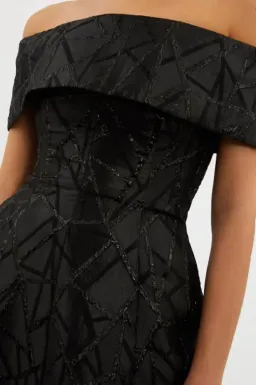 Rebecca Valance Colette Off Shoulder Gown Black Size AU 10 for rent on The Volte - image 4