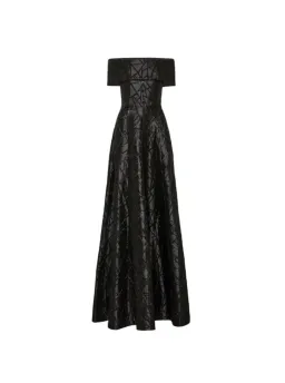 Rebecca Valance Colette Off Shoulder Gown Black Size AU 10 for rent on The Volte - image 5