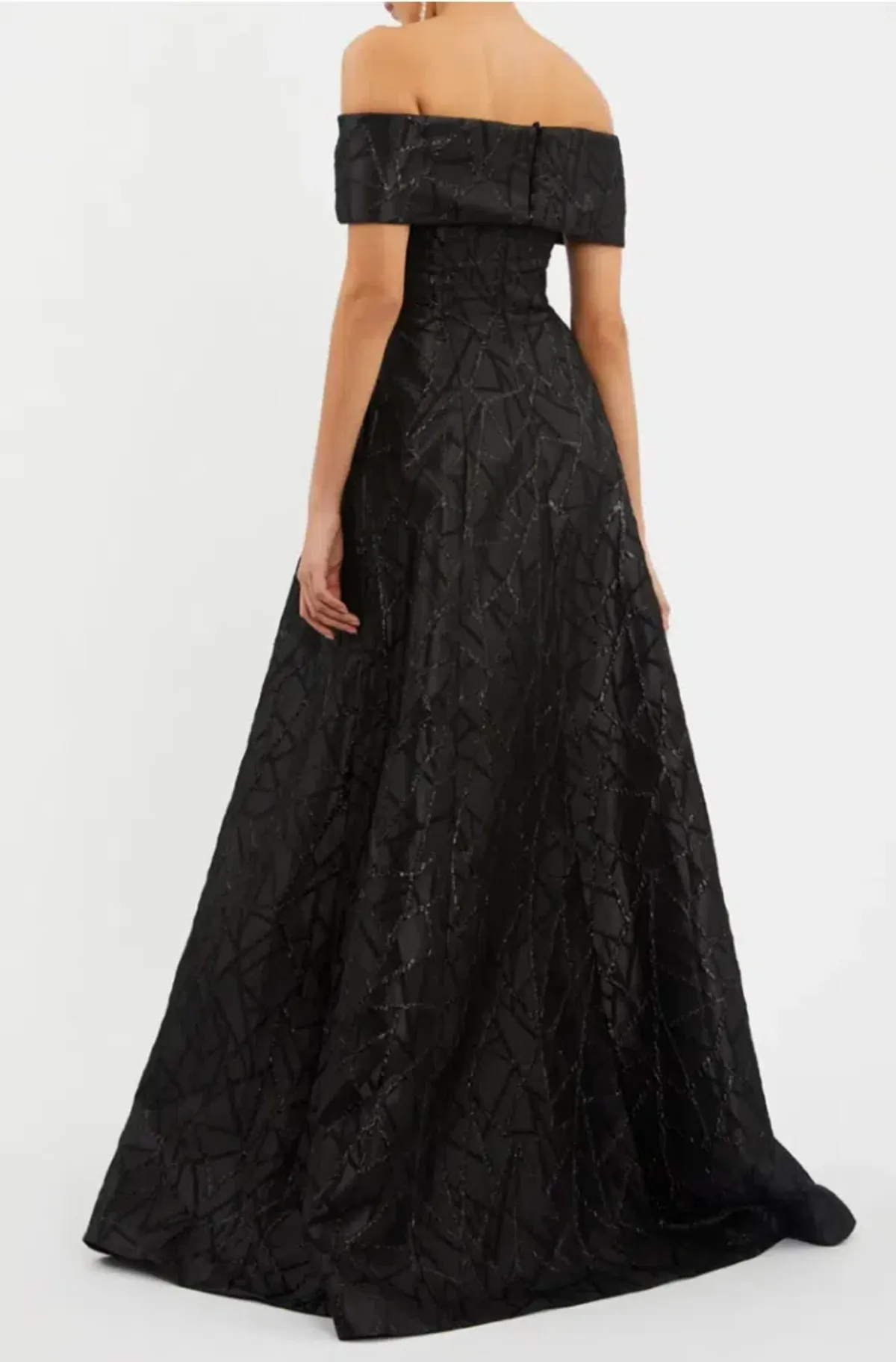 Rebecca Valance Colette Off Shoulder Gown Black Size AU 10 - Image 3