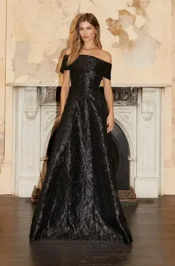 Rebecca Valance Colette Off Shoulder Gown Black Size AU 10 for rent on The Volte - image 6