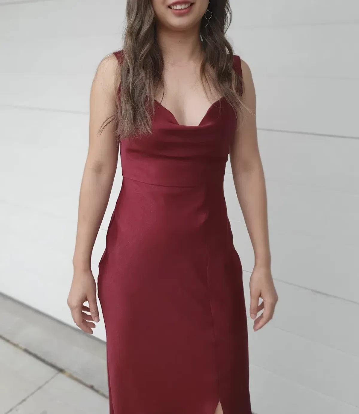 Forever New Kylie Cowl Satin Dress Size 6 - Image 3