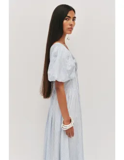 Aje Beau Midi Dress Blue Size 12 for rent on The Volte - image 4