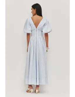 Aje Beau Midi Dress Blue Size 12 for rent on The Volte - image 5
