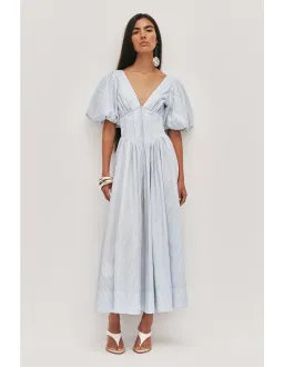 Aje Beau Midi Dress Blue Size 12 for rent on The Volte - image 1