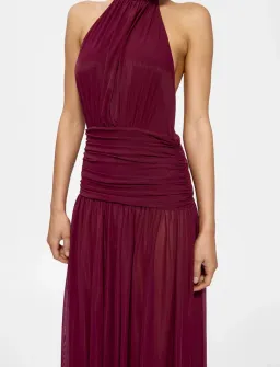 Effie Kats Verity Gown - Burgundy (size xs/6 but easily fits a size 8) for rent on The Volte - image 7