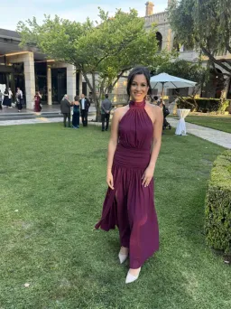 Effie Kats Verity Gown - Burgundy (size xs/6 but easily fits a size 8) for rent on The Volte - image 1