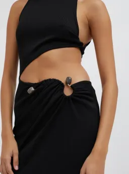 Christopher Esber Stone Scythe Tank Dress Black Size 8 for rent on The Volte - image 2