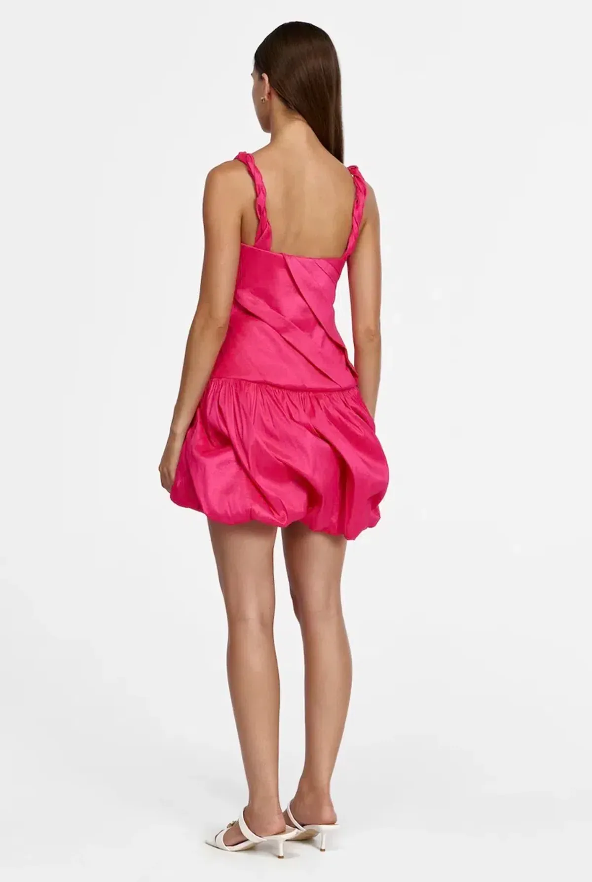 Acler Maxey Mini Dress Magenta- Size 8 - Image 2