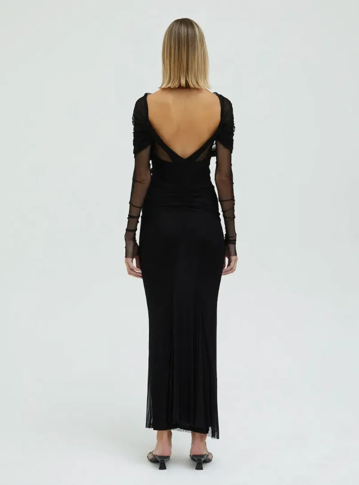 Christopher Esber Veiled Dress Black Size 8 - Image 3