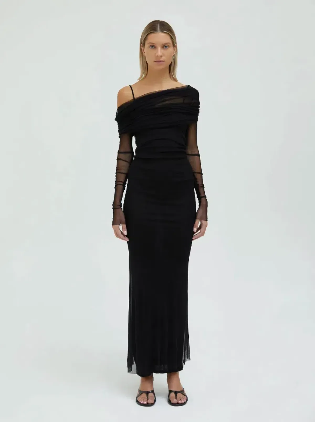 Christopher Esber Veiled Dress Black Size 8 - Image 1