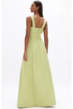 Rachel Gilbert Hallie Strap Gown in Lime Green Size 0 / AU 6 | Formal and Evening dress  for rent on The Volte - image 3