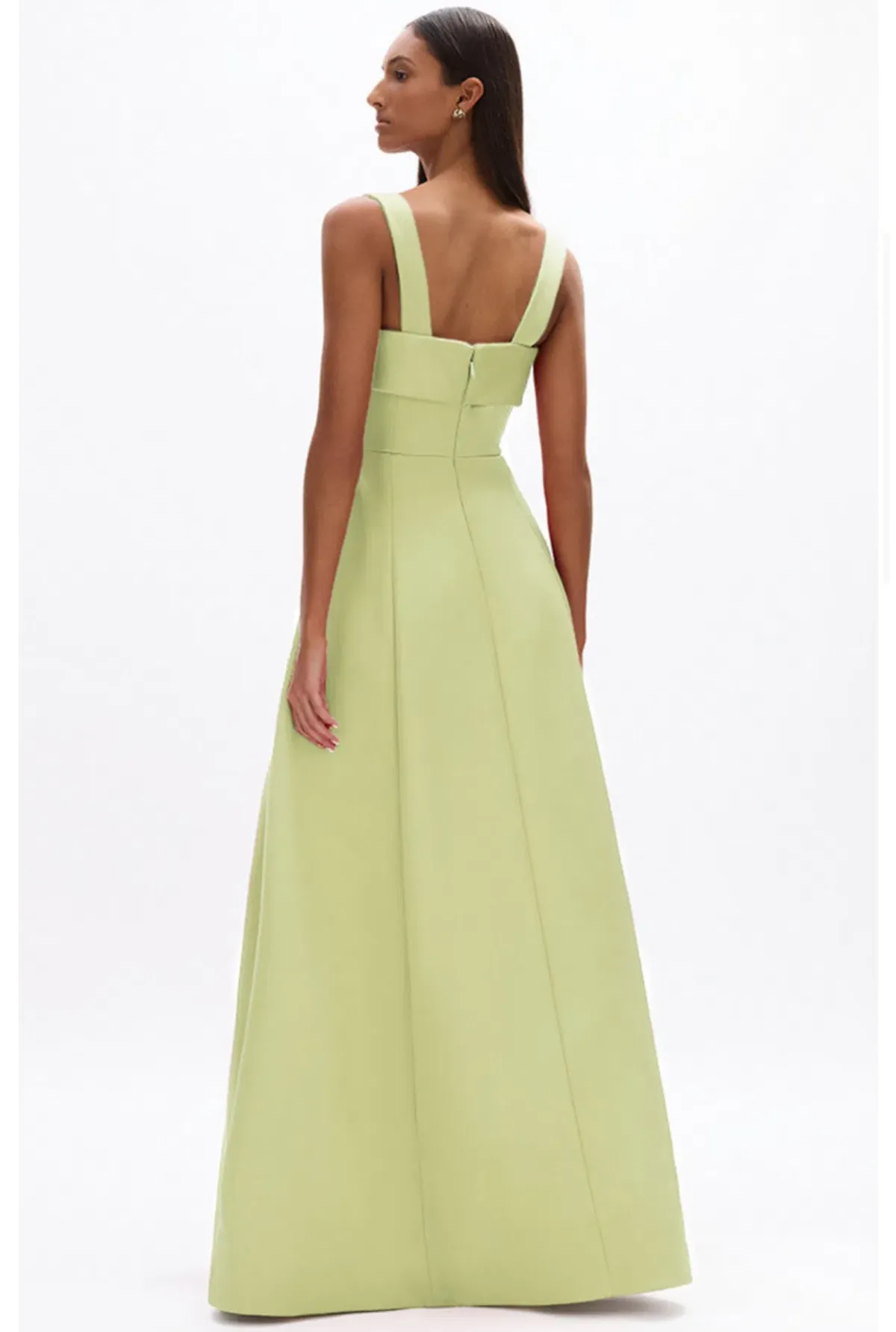 Rachel Gilbert Hallie Strap Gown in Lime Green Size 1 / AU 8 | Formal and Evening dress  - Image 4