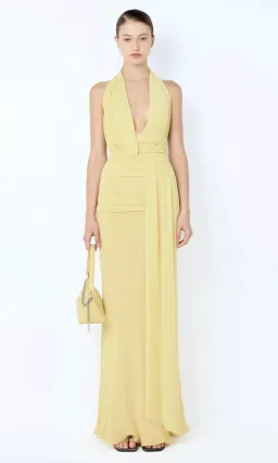 Bec & Bridge, CASSIS DRAPE MAXI DRESS, Yellow, size 6 for rent on The Volte - image 1