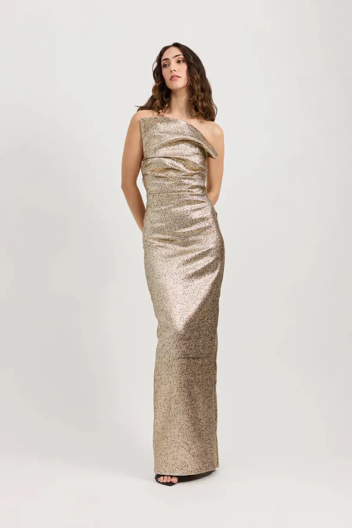 Tojha Tacoma Dress in Metallic Champagne; size 6 - Image 1