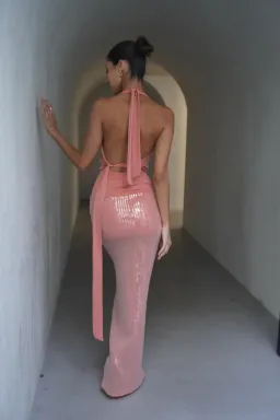 Deconduarte Lilou Coral Gown Size 8  for rent on The Volte - image 3