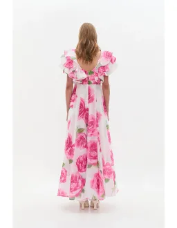 NEW Aje Olea Maxi Dress - Size 10 gown - Soft Light Rose Pink for rent on The Volte - image 3