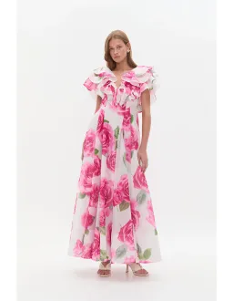 NEW Aje Olea Maxi Dress - Size 10 gown - Soft Light Rose Pink for rent on The Volte - image 1