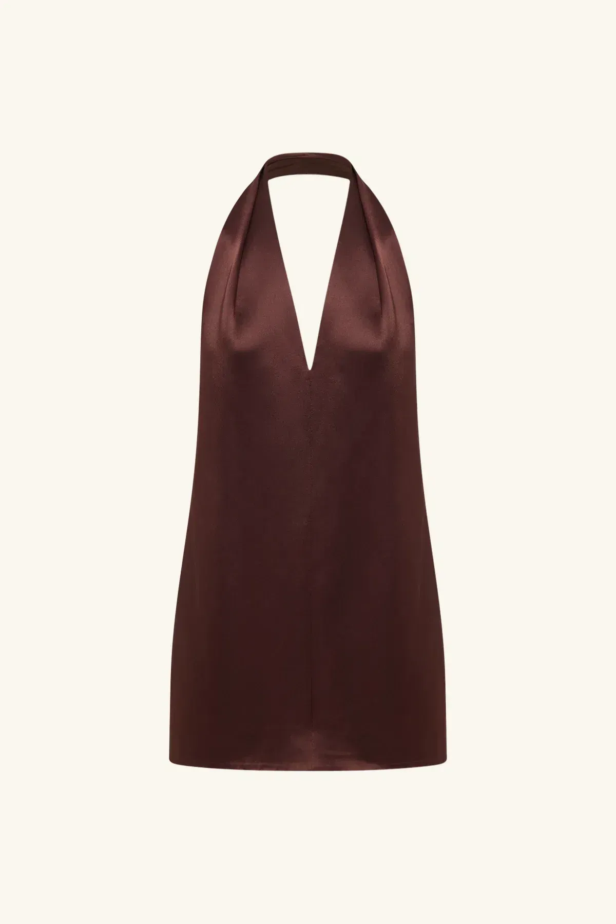 Savanna Halter Neck Mini Dress Coffee size 8  - Image 3