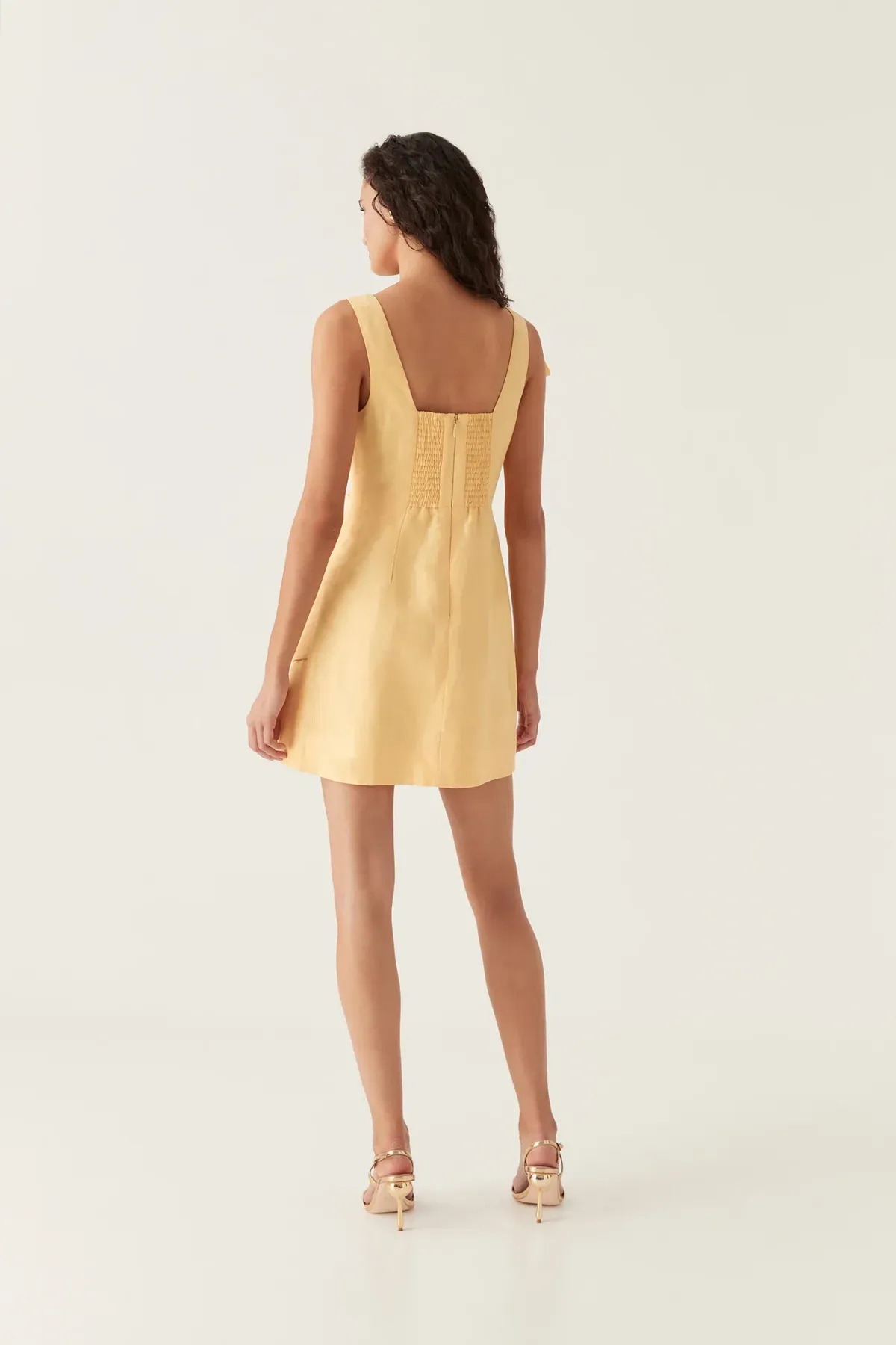 Aje Energy Mini Dress in Marigold Yellow - Size 10 - Image 4