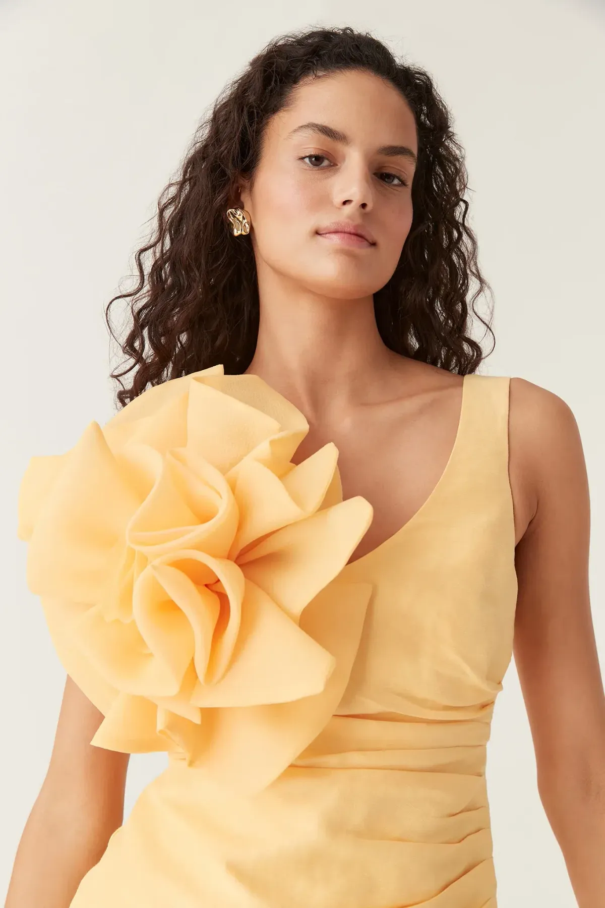 Aje Energy Mini Dress in Marigold Yellow - Size 10 - Image 2