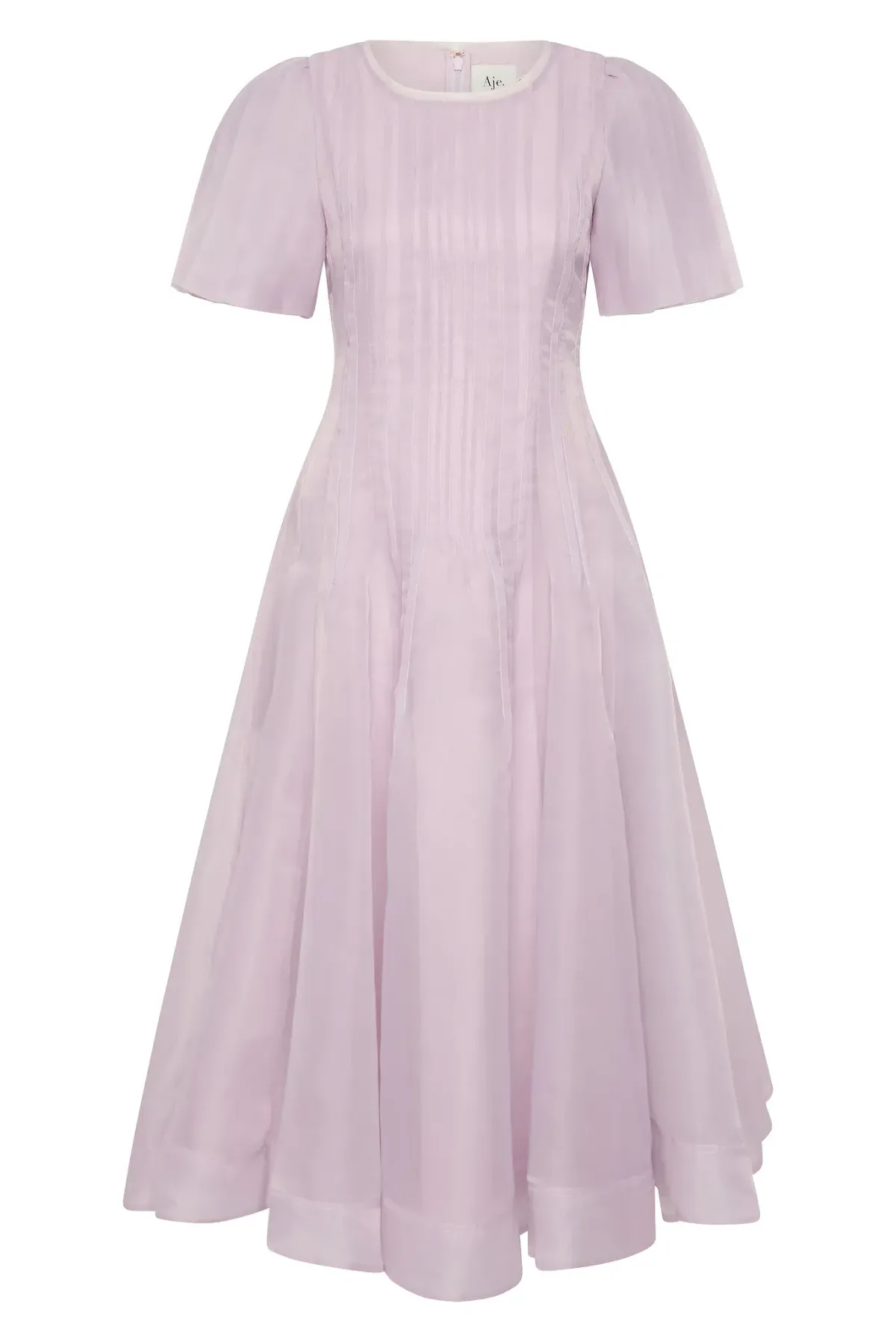 Aje Nova Pleated Midi Dress in Lilac - Size 14 - Image 6