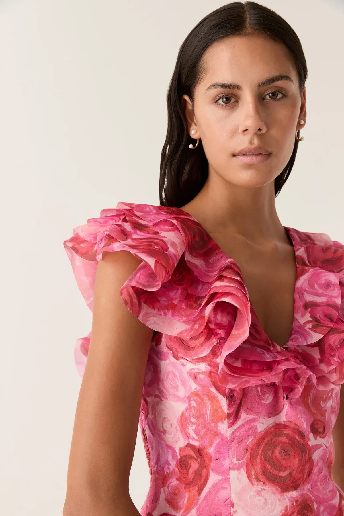 New AJE Charmed Floral Pink Mini Dress - Size 6 AU - Image 3