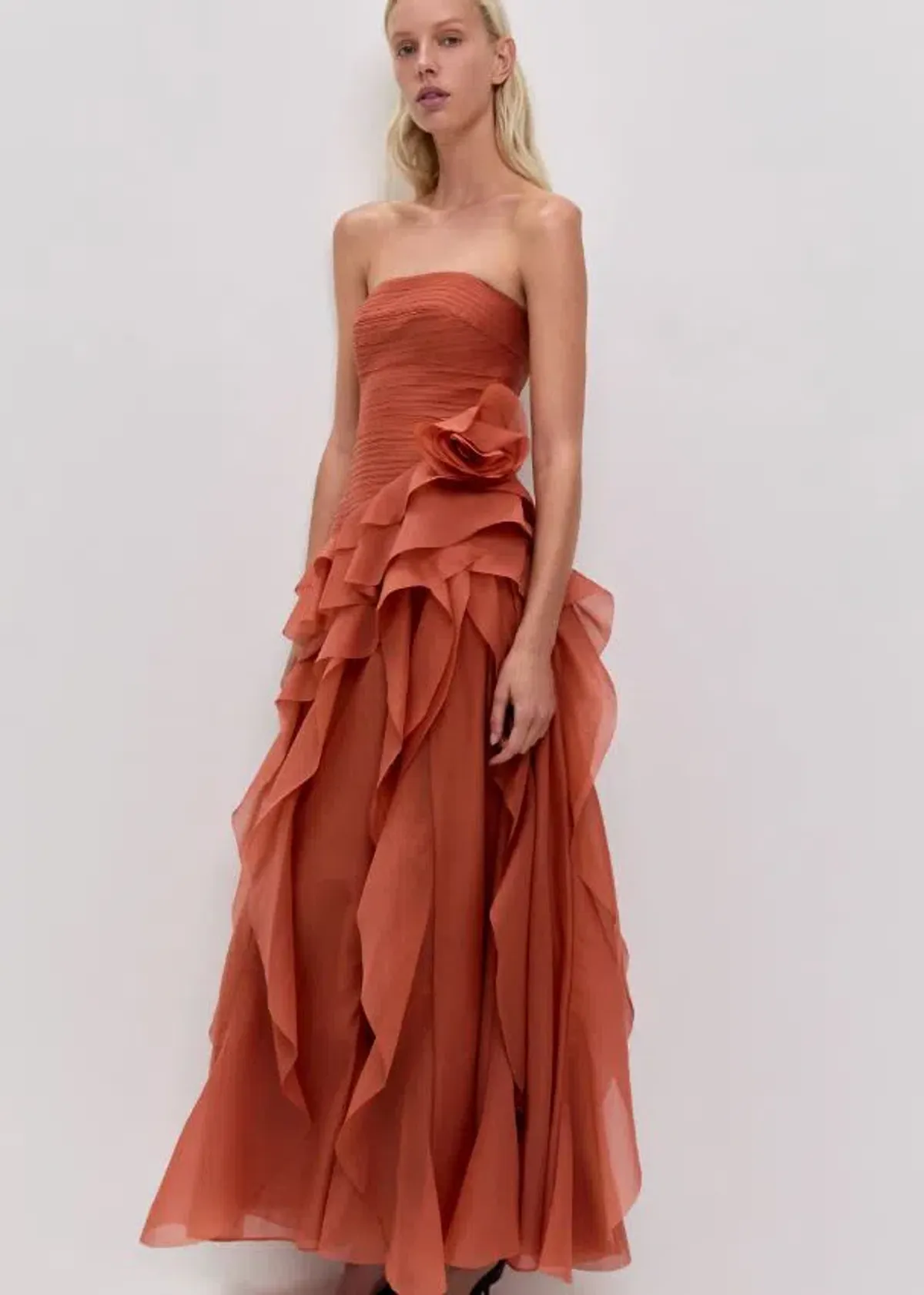 Aje Canyon Gown in Coral Clay Size 12 - Image 1