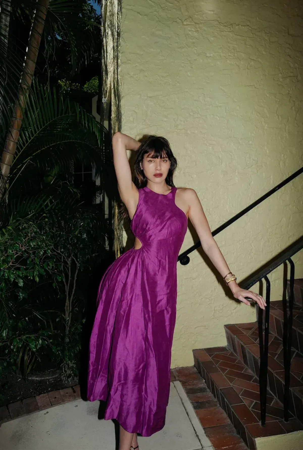 Aje Chateau Cut Out Dress Fuchsia Size 10 - Image 1