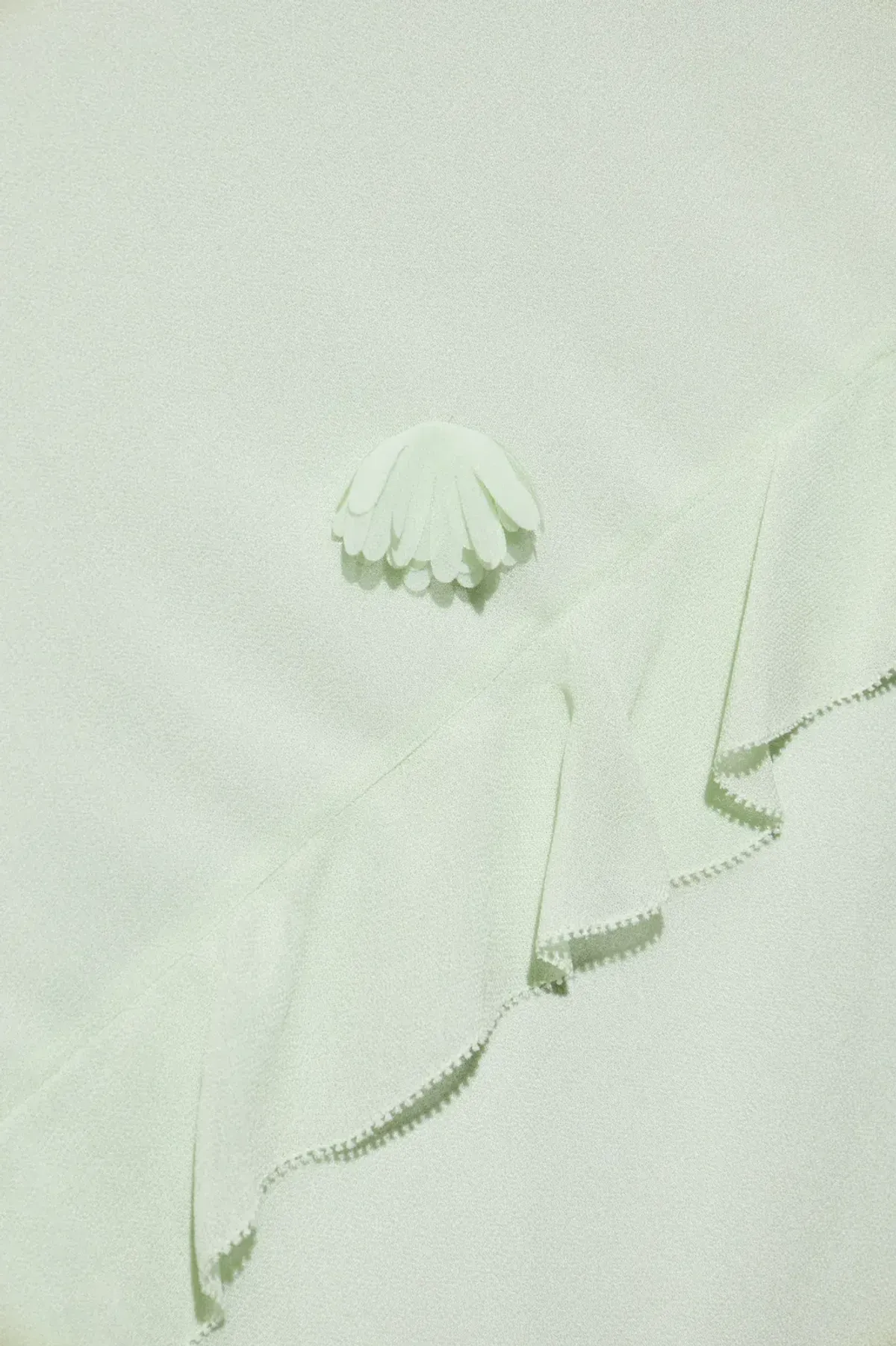 Self-Portrait Georgette Flower Maxi Dress Mint Green Size 10 - Image 4