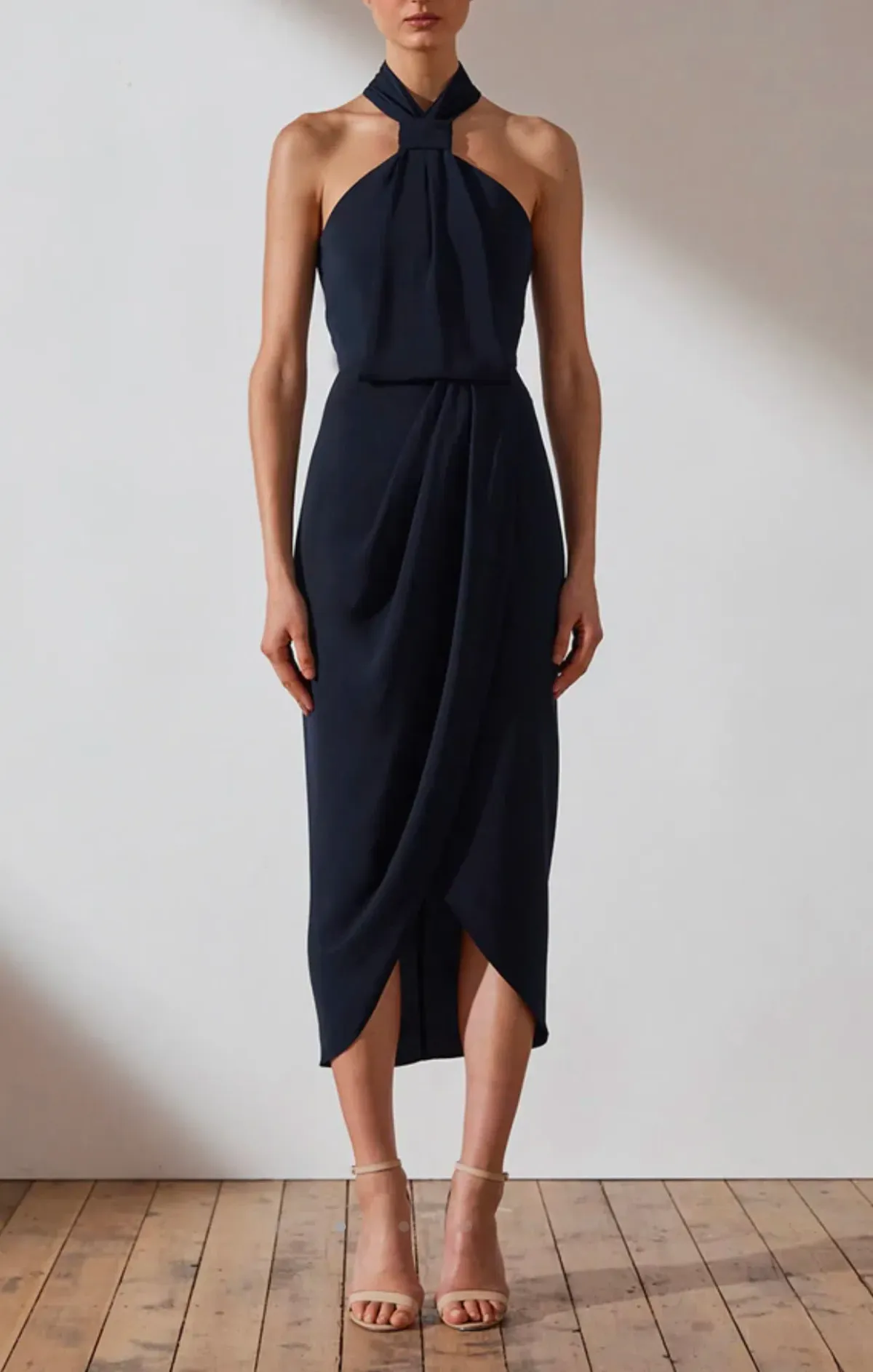 Shona Joy Knot Dress NAVY 12 - Image 5